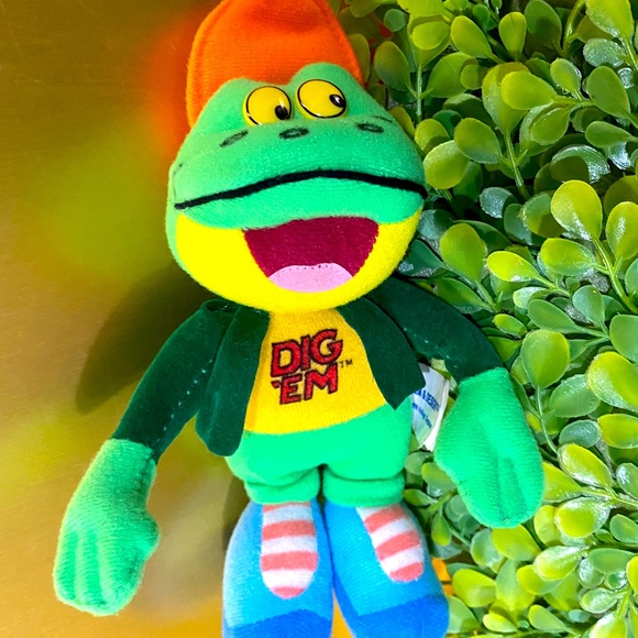KELLOGGS DIG EM FROG VINTAGE 1998 HONEY SMACKS CEREAL PLUSH 6” - Picture 6 of 10